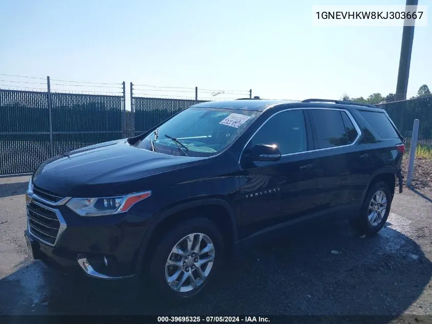 1GNEVHKW8KJ303667 2019 Chevrolet Traverse 3Lt