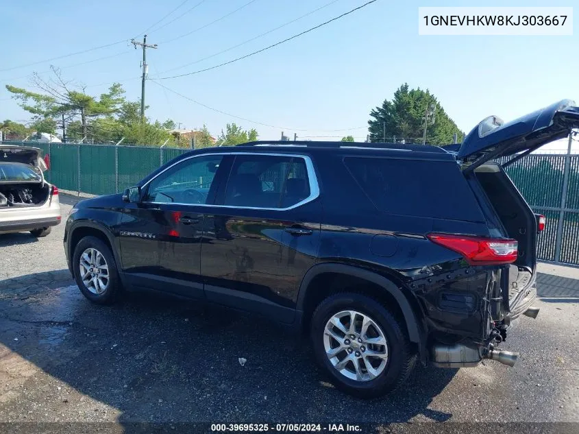 2019 Chevrolet Traverse 3Lt VIN: 1GNEVHKW8KJ303667 Lot: 39695325