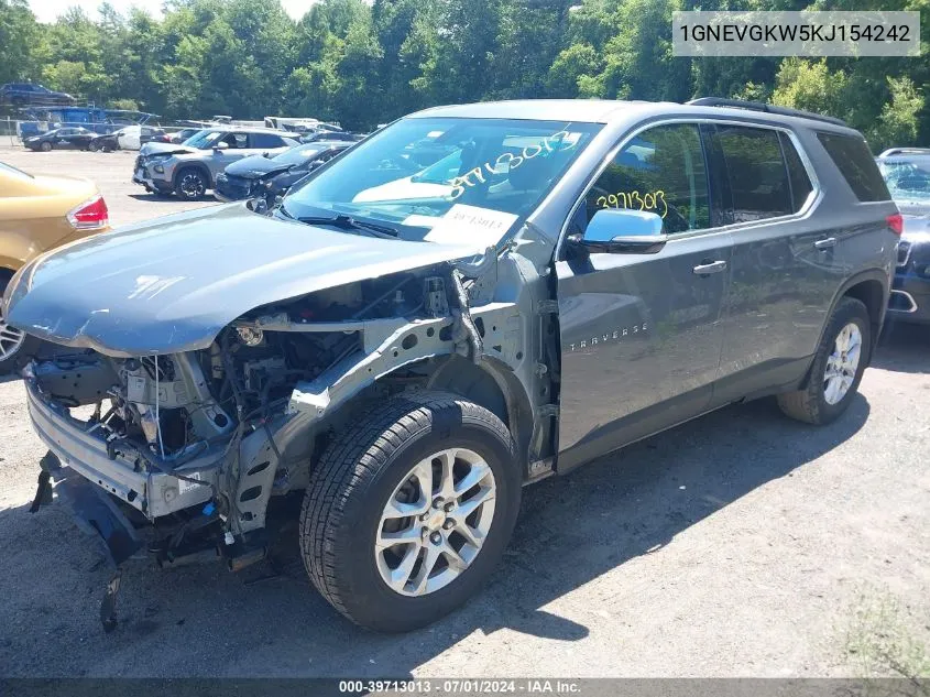 1GNEVGKW5KJ154242 2019 Chevrolet Traverse 1Lt