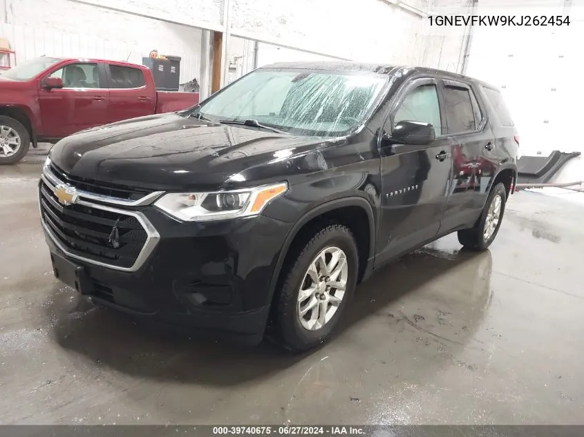 2019 Chevrolet Traverse Ls VIN: 1GNEVFKW9KJ262454 Lot: 39740675