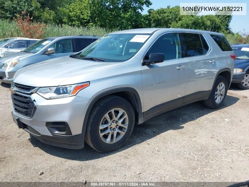 1GNEVFKW6KJ152221 2019 Chevrolet Traverse Ls