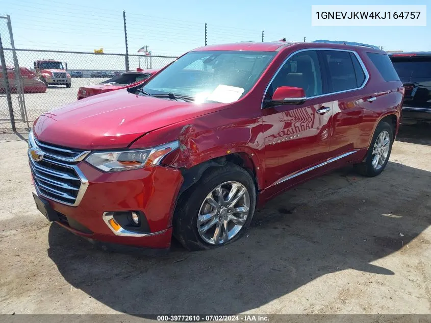 1GNEVJKW4KJ164757 2019 Chevrolet Traverse High Country/Rs