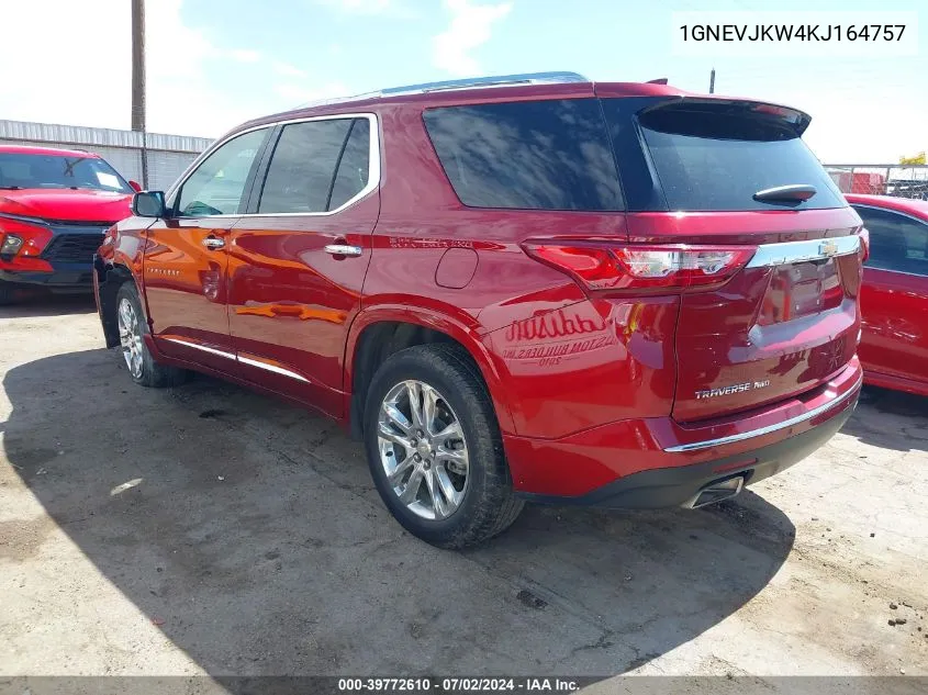 2019 Chevrolet Traverse High Country/Rs VIN: 1GNEVJKW4KJ164757 Lot: 39772610