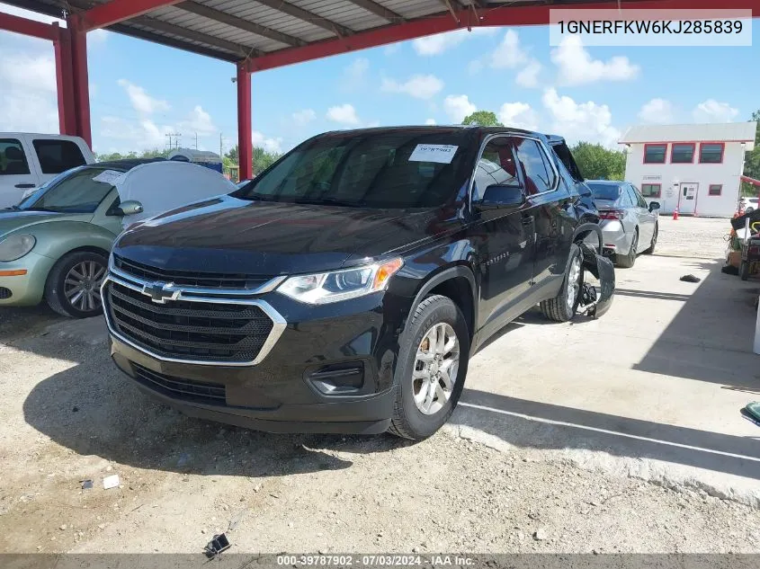 2019 Chevrolet Traverse Ls VIN: 1GNERFKW6KJ285839 Lot: 39787902