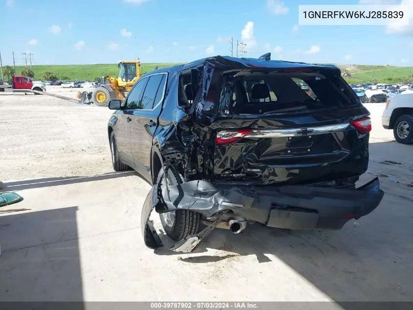 1GNERFKW6KJ285839 2019 Chevrolet Traverse Ls