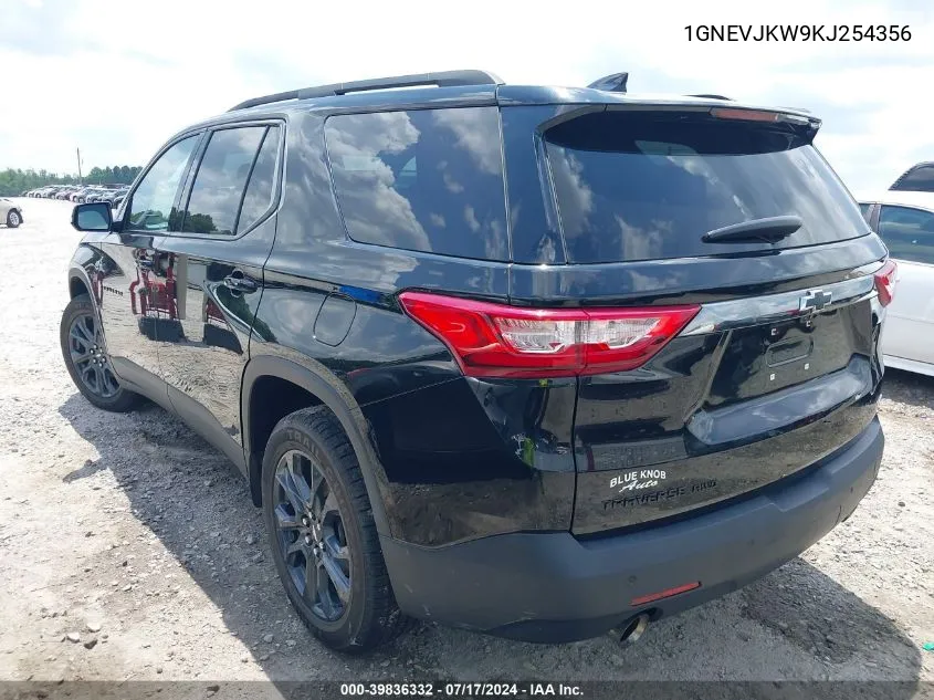 1GNEVJKW9KJ254356 2019 Chevrolet Traverse Rs