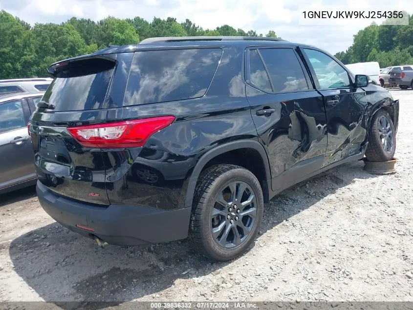 1GNEVJKW9KJ254356 2019 Chevrolet Traverse Rs