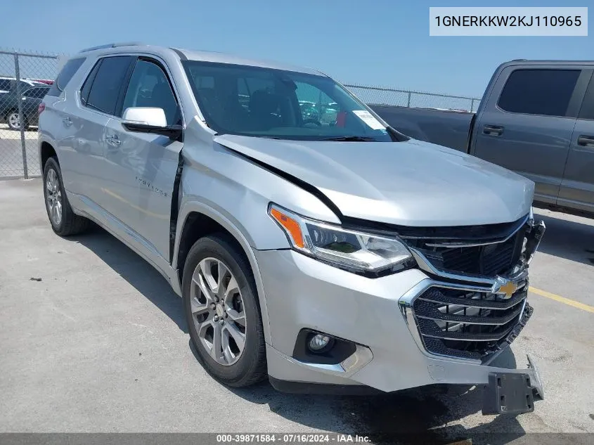 2019 Chevrolet Traverse Premier VIN: 1GNERKKW2KJ110965 Lot: 39871584