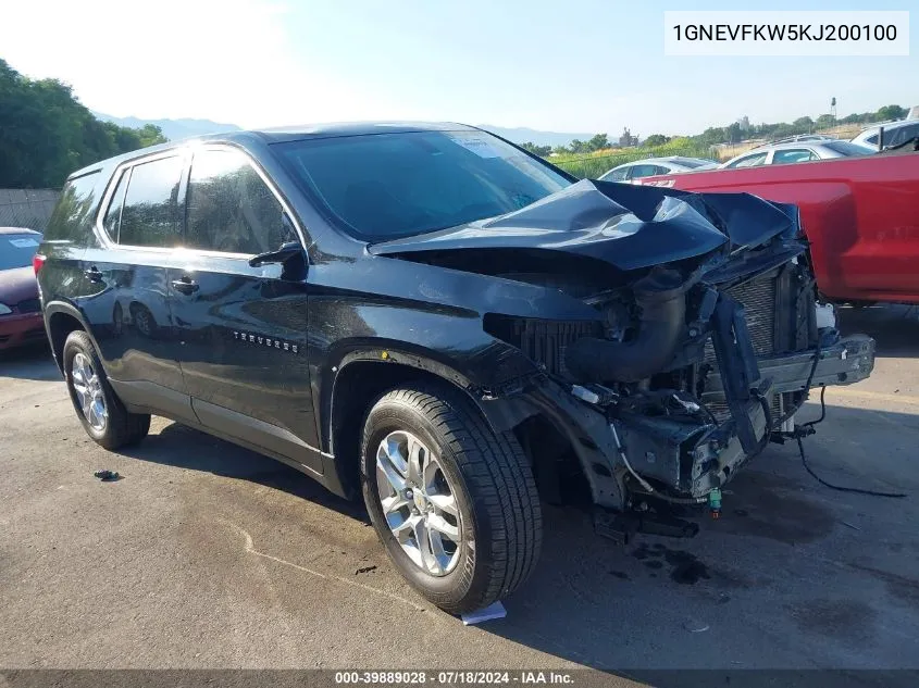 1GNEVFKW5KJ200100 2019 Chevrolet Traverse Ls