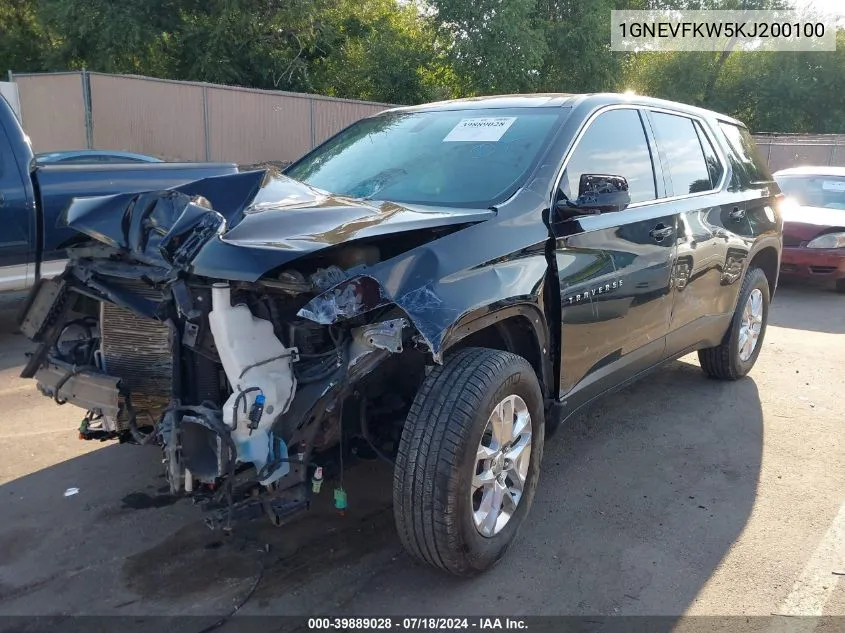 1GNEVFKW5KJ200100 2019 Chevrolet Traverse Ls