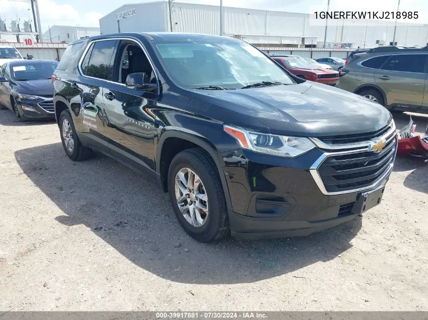 2019 Chevrolet Traverse Ls VIN: 1GNERFKW1KJ218985 Lot: 39917881