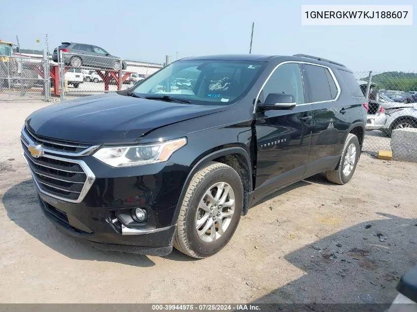 2019 Chevrolet Traverse 1Lt VIN: 1GNERGKW7KJ188607 Lot: 39944975