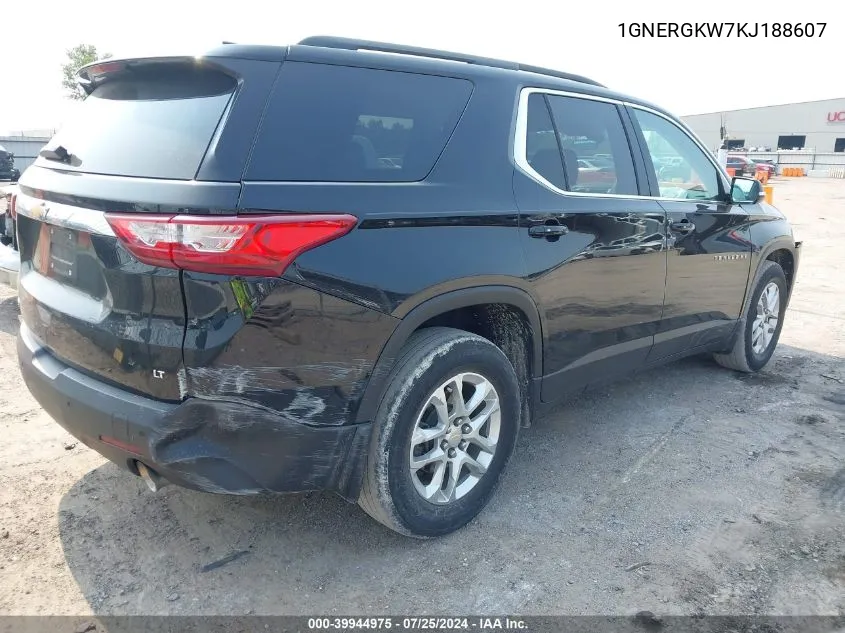 1GNERGKW7KJ188607 2019 Chevrolet Traverse 1Lt