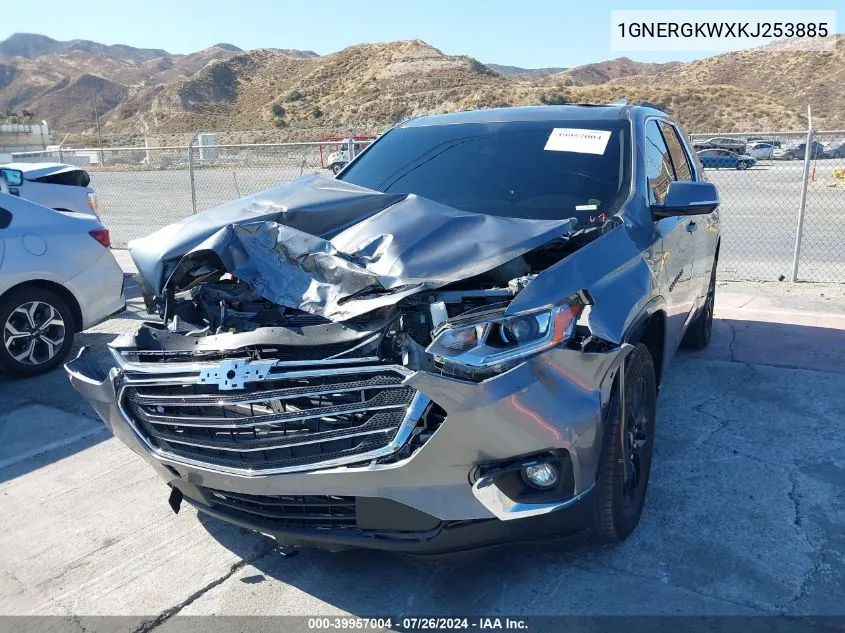 1GNERGKWXKJ253885 2019 Chevrolet Traverse 1Lt