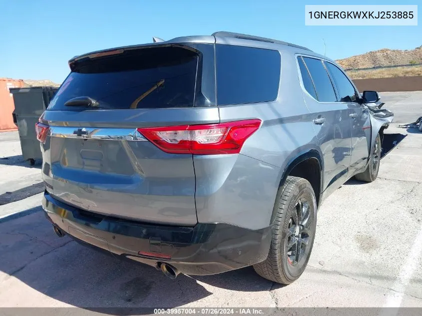 1GNERGKWXKJ253885 2019 Chevrolet Traverse 1Lt