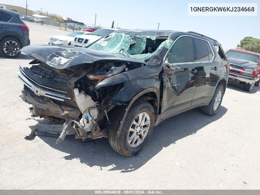 2019 Chevrolet Traverse 1Lt VIN: 1GNERGKW6KJ234668 Lot: 39964639