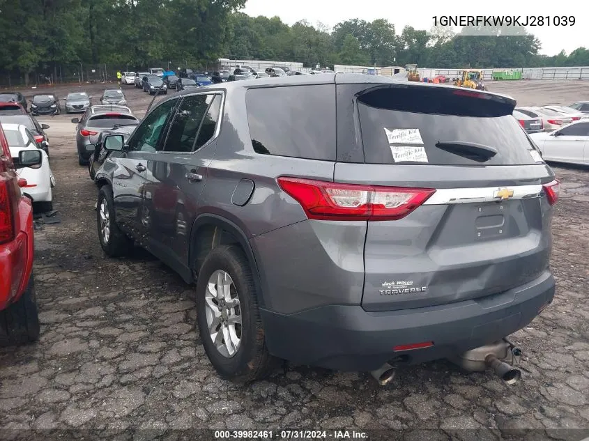 1GNERFKW9KJ281039 2019 Chevrolet Traverse Ls