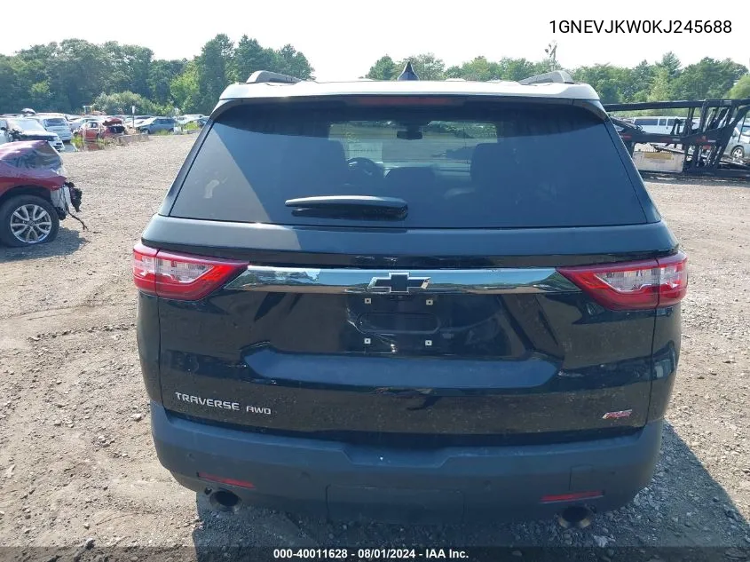 1GNEVJKW0KJ245688 2019 Chevrolet Traverse Rs