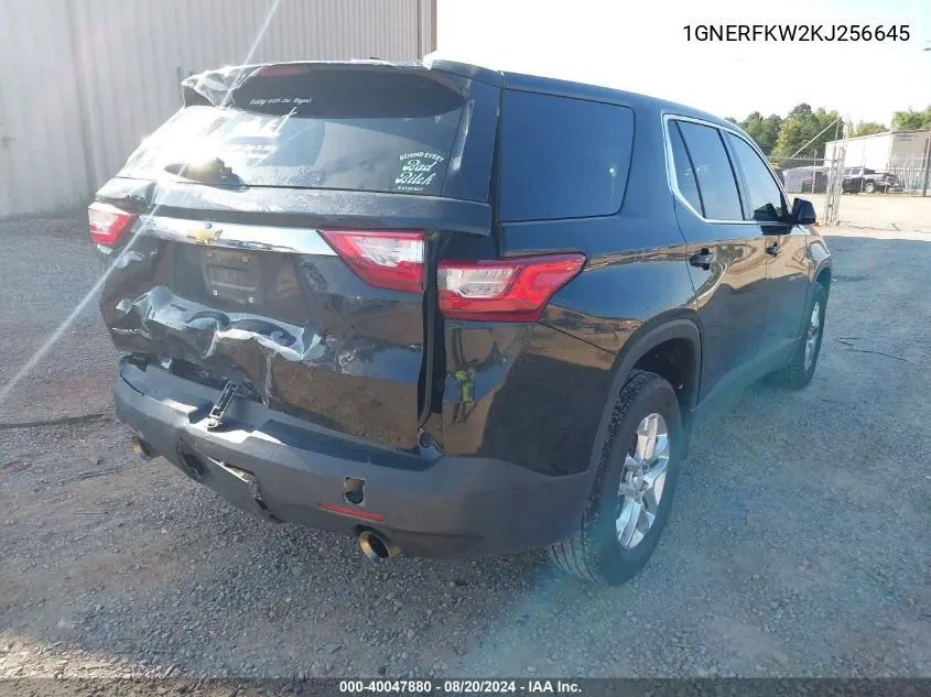 2019 Chevrolet Traverse Ls VIN: 1GNERFKW2KJ256645 Lot: 40047880