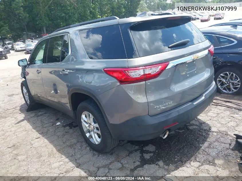 2019 Chevrolet Traverse 1Lt VIN: 1GNERGKW8KJ107999 Lot: 40048123