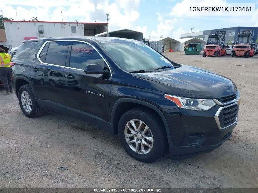 1GNERFKW1KJ173661 2019 Chevrolet Traverse Ls