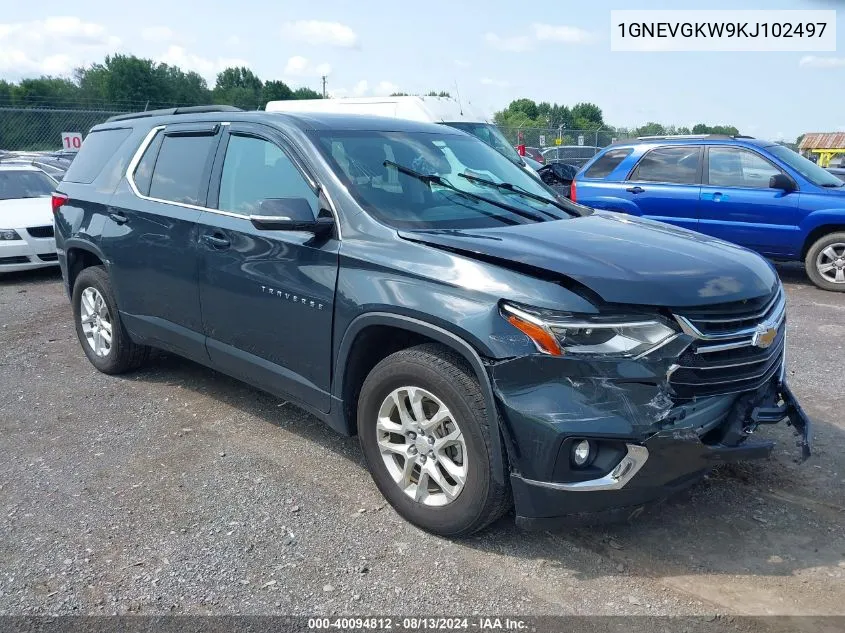 1GNEVGKW9KJ102497 2019 Chevrolet Traverse 1Lt