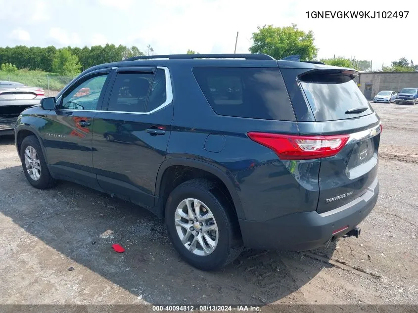 1GNEVGKW9KJ102497 2019 Chevrolet Traverse 1Lt