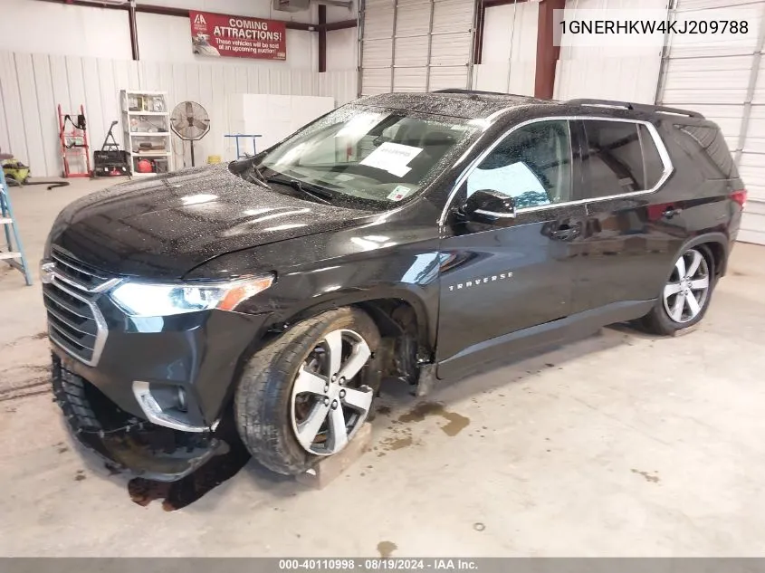 2019 Chevrolet Traverse 3Lt VIN: 1GNERHKW4KJ209788 Lot: 40110998