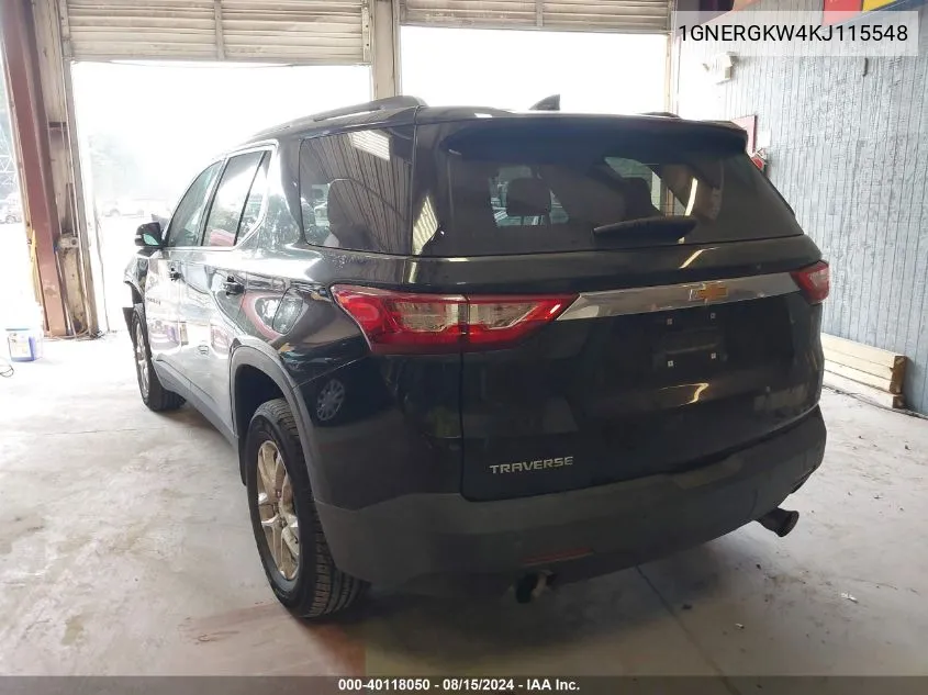 1GNERGKW4KJ115548 2019 Chevrolet Traverse Lt