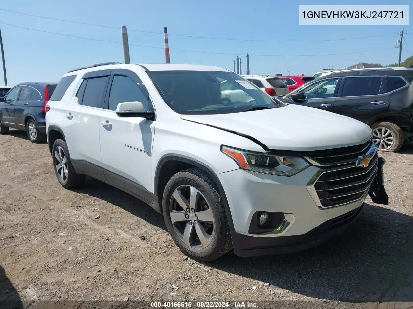 1GNEVHKW3KJ247721 2019 Chevrolet Traverse 3Lt