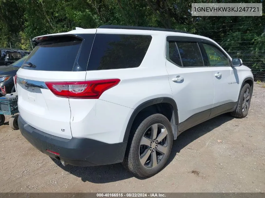 1GNEVHKW3KJ247721 2019 Chevrolet Traverse 3Lt