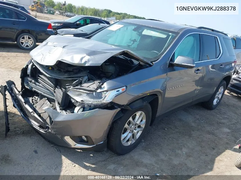 1GNEVGKW9KJ288378 2019 Chevrolet Traverse 1Lt