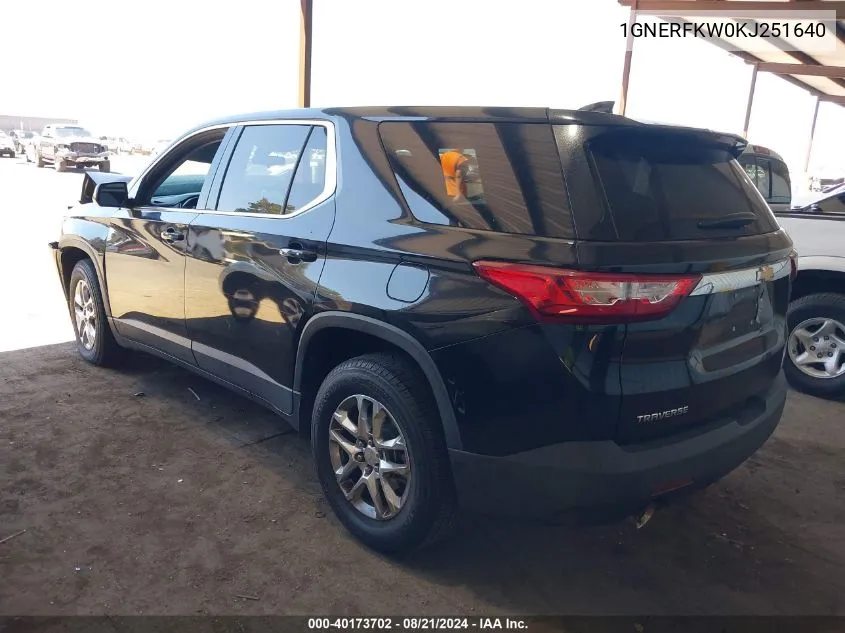 1GNERFKW0KJ251640 2019 Chevrolet Traverse Ls