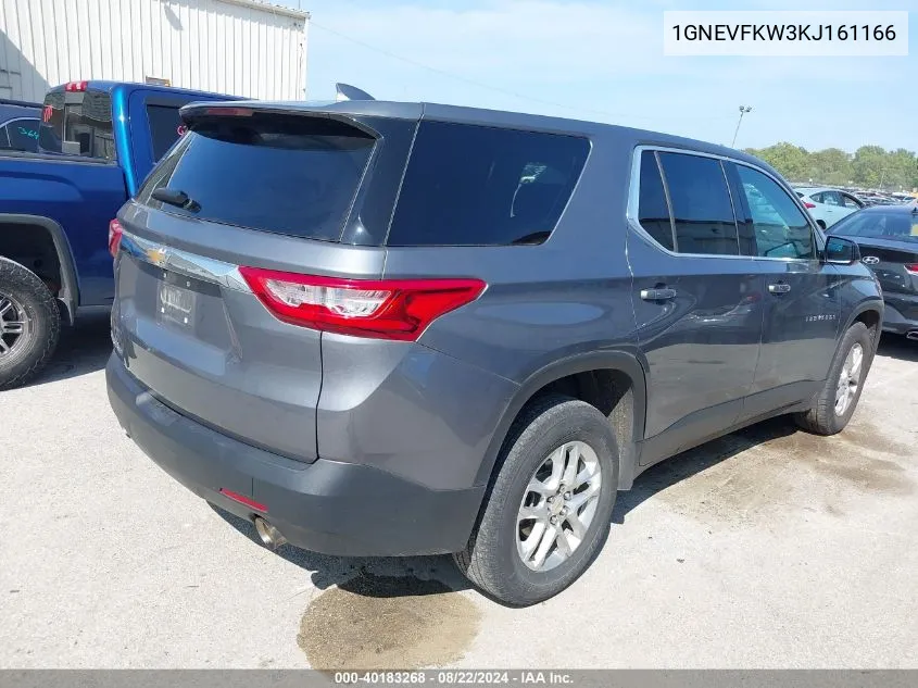 2019 Chevrolet Traverse Ls VIN: 1GNEVFKW3KJ161166 Lot: 40183268