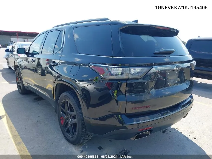 2019 Chevrolet Traverse Premier VIN: 1GNEVKKW1KJ195406 Lot: 40195853