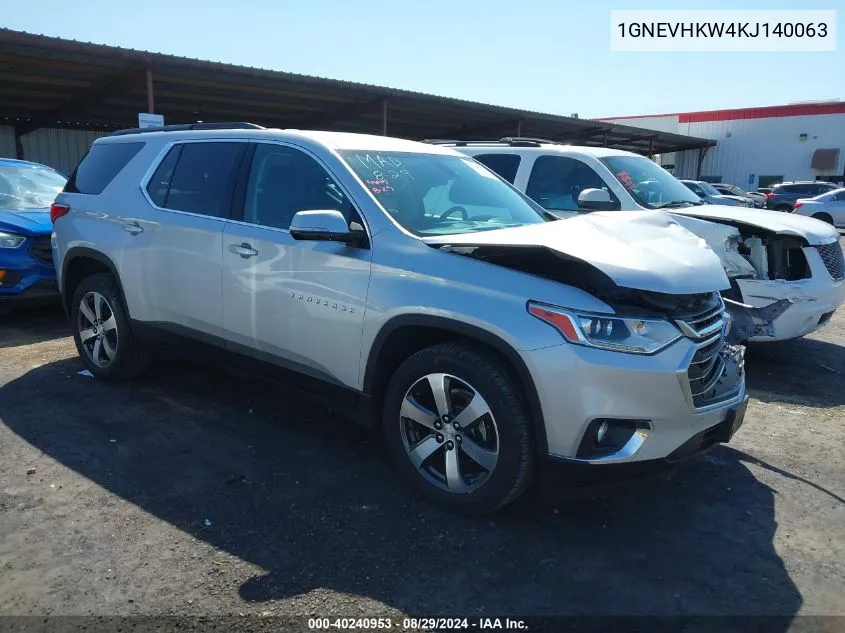 1GNEVHKW4KJ140063 2019 Chevrolet Traverse 3Lt