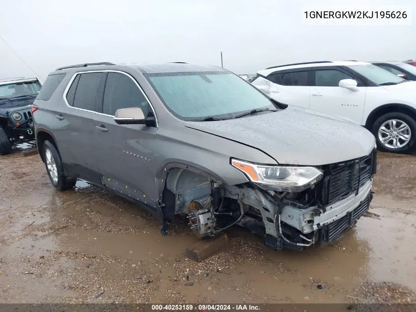 2019 Chevrolet Traverse Lt VIN: 1GNERGKW2KJ195626 Lot: 40253159