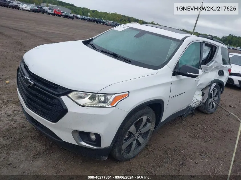 2019 Chevrolet Traverse 3Lt VIN: 1GNEVHKW2KJ217626 Lot: 40277851