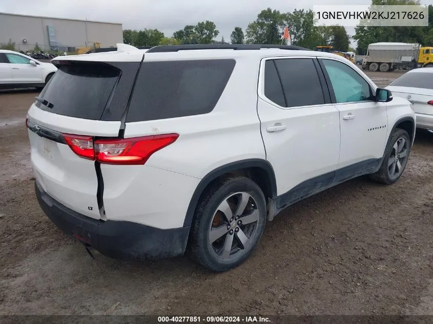 2019 Chevrolet Traverse 3Lt VIN: 1GNEVHKW2KJ217626 Lot: 40277851