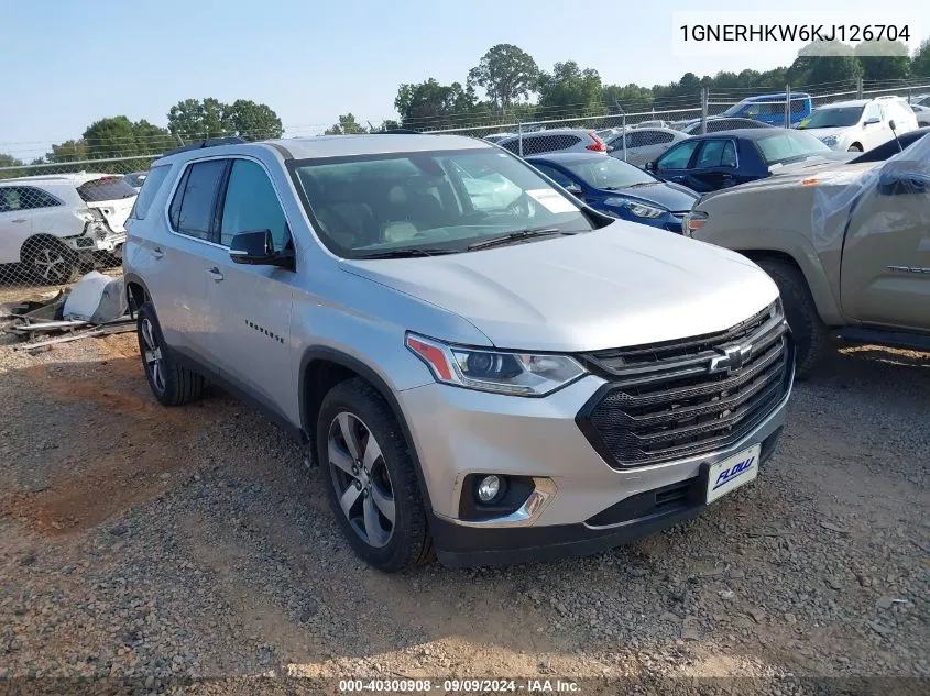 2019 Chevrolet Traverse Lt Leather VIN: 1GNERHKW6KJ126704 Lot: 40300908