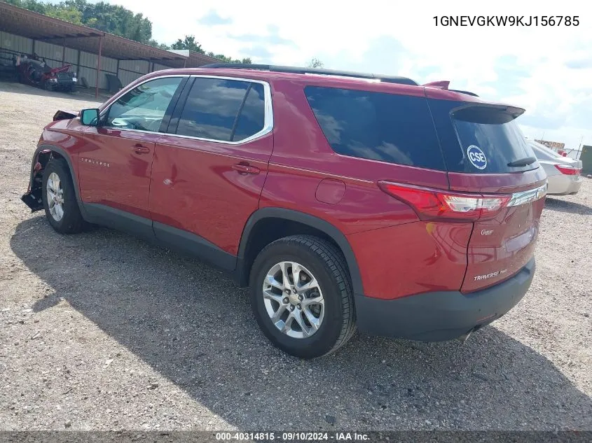 1GNEVGKW9KJ156785 2019 Chevrolet Traverse 1Lt