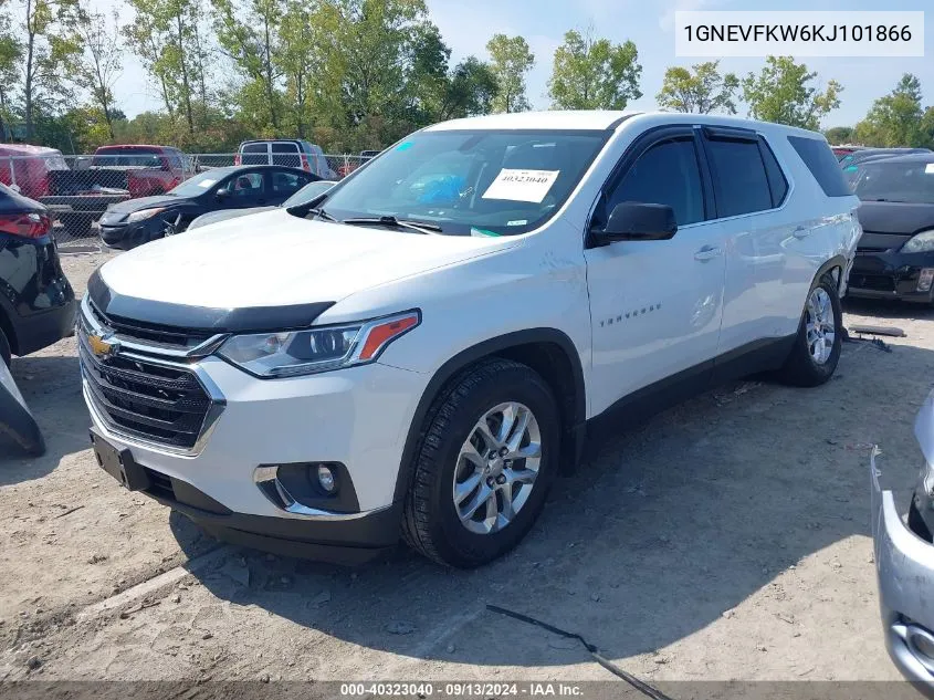 2019 Chevrolet Traverse Ls VIN: 1GNEVFKW6KJ101866 Lot: 40323040