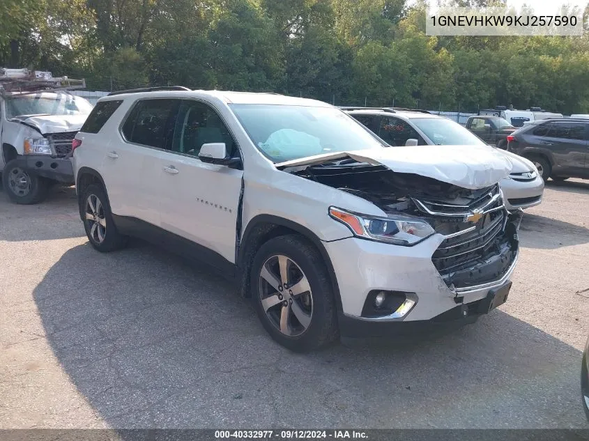 1GNEVHKW9KJ257590 2019 Chevrolet Traverse 3Lt