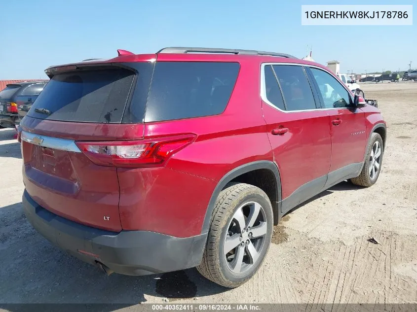 1GNERHKW8KJ178786 2019 Chevrolet Traverse Lt