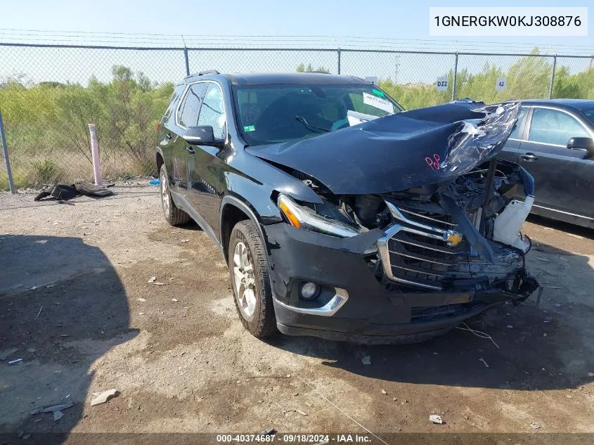 2019 Chevrolet Traverse 1Lt VIN: 1GNERGKW0KJ308876 Lot: 40374687