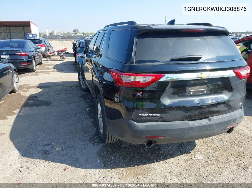 2019 Chevrolet Traverse 1Lt VIN: 1GNERGKW0KJ308876 Lot: 40374687