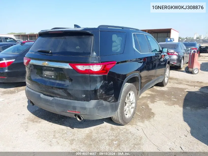 2019 Chevrolet Traverse 1Lt VIN: 1GNERGKW0KJ308876 Lot: 40374687