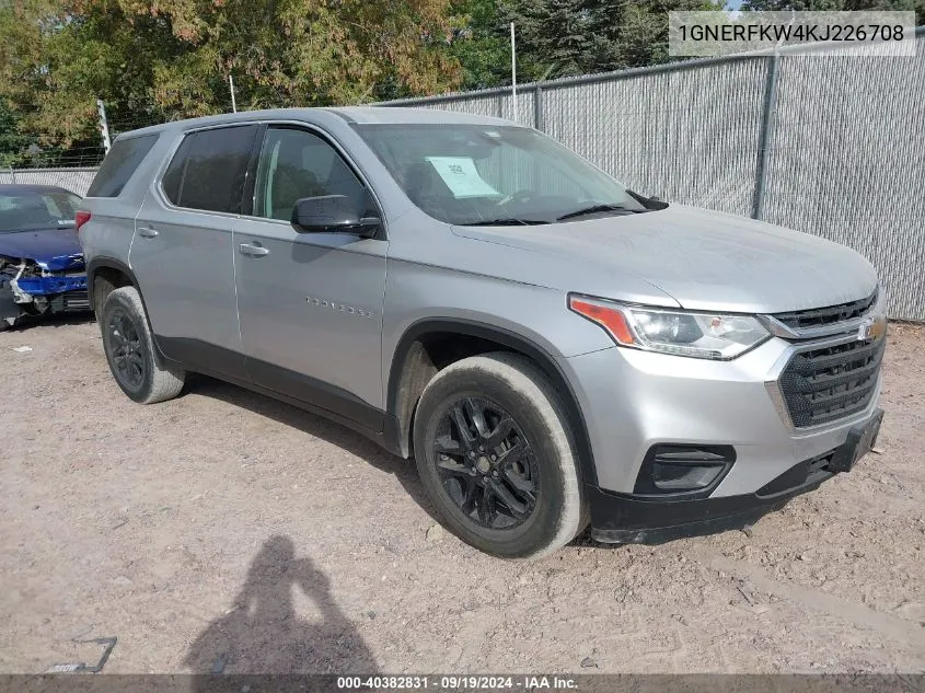 2019 Chevrolet Traverse Ls VIN: 1GNERFKW4KJ226708 Lot: 40382831