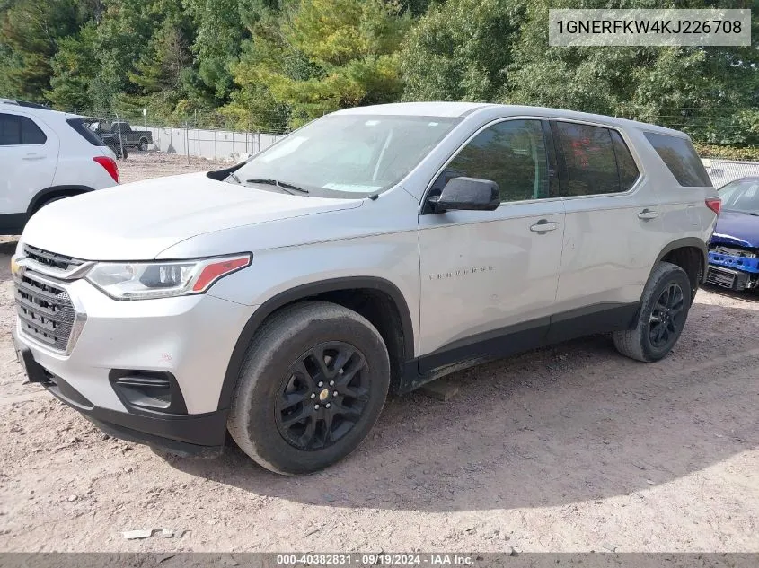 2019 Chevrolet Traverse Ls VIN: 1GNERFKW4KJ226708 Lot: 40382831