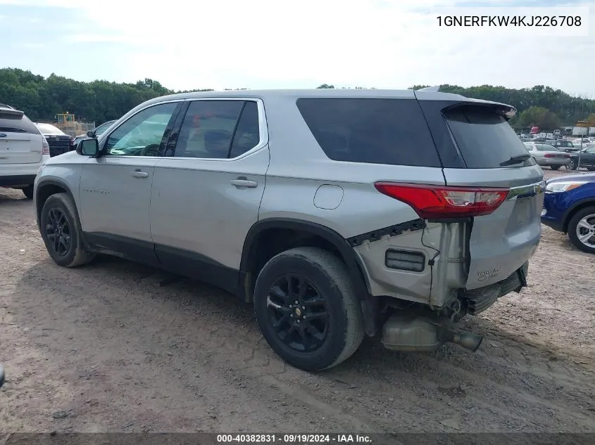 2019 Chevrolet Traverse Ls VIN: 1GNERFKW4KJ226708 Lot: 40382831